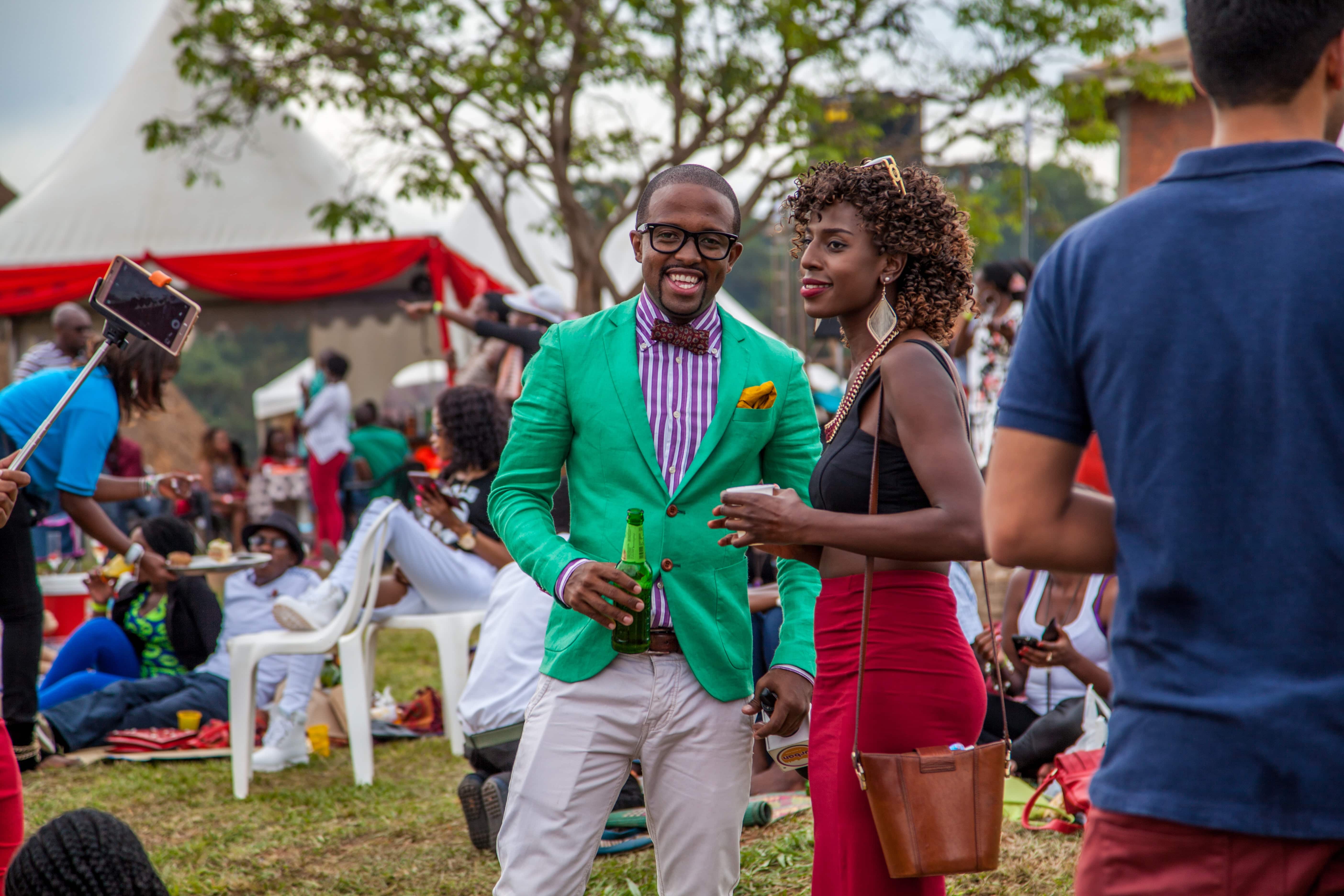 Couple enjoying festival